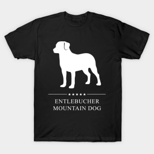 Entlebucher Mountain Dog White Silhouette T-Shirt